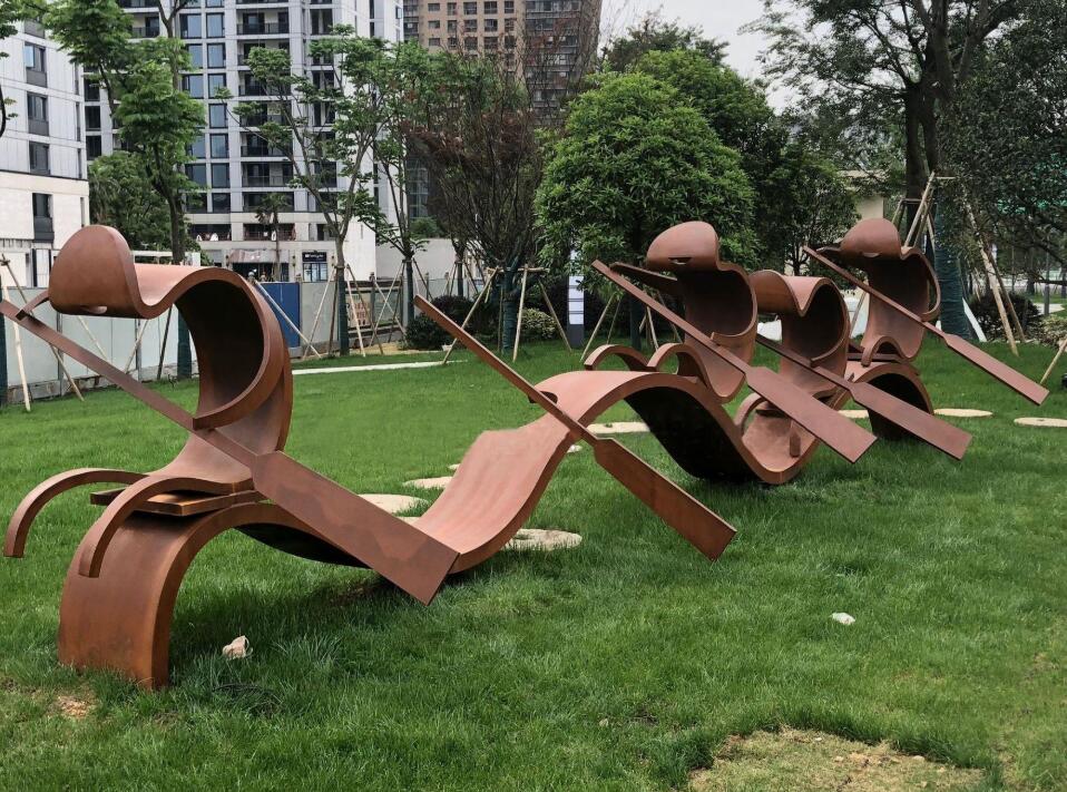 十月田镇锈钢板造型
