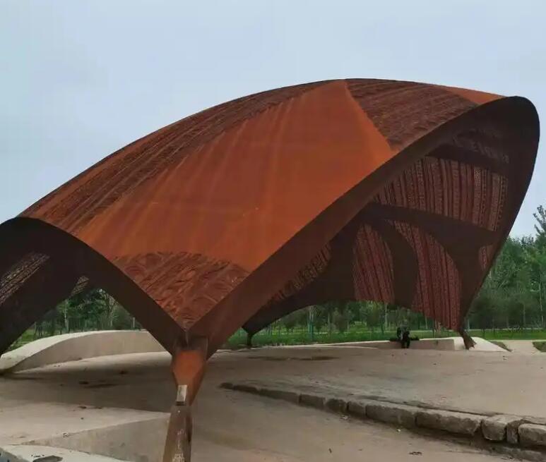 十月田镇耐候钢幕墙案例